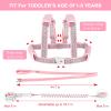 Accmor Toddler Harness Leash, Reflective Kids Leashes with Anti Lost Wrist Link, 3 in 1 Child Harnesses with Key Lock Design for Girls, Baby Walking Wristband Rope Protection Belt Tether. view 3