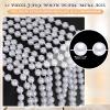12 Pack Fake Pearl Necklace Costume Jewelry Long Faux Pearl Necklace Party Favors White Plastic Flapper Bead Strand for Kids Girls Women 1920s Wedding Bridal Shower Tea Birthday Decorations view 2