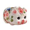 XXZY Piggy Bank Piggy Bank,Creative Ceramic Coin Bank,Pastoral Style Money Bank,Hand Painted Flower Pig Design,Best Birthday Best view 1