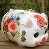 XXZY Piggy Bank Piggy Bank,Creative Ceramic Coin Bank,Pastoral Style Money Bank,Hand Painted Flower Pig Design,Best Birthday Best view 4