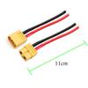 ZHOFONET 5 Pairs XT60 Pigtail,XT60 Male and Female Plug,XT60 Connector Adapter with 10cm 14AWG Silicone Wire for RC Lipo Battery FPV Racing Drone view 2