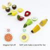 PairPear Wooden Play Food Cutting Fruit Set - Wooden Toys for Toddlers Toy Food Play Kitchen Accessories view 4