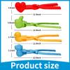 Holady 4PCS Large Size Snowball Maker Clip,Snowball Maker Tool with Handle for Snow Ball Fights, Snow Toys Kids Winter Outdoor ToysDinosaur, Love Heart, Duck, Thumb Shape view 2
