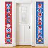 Baseball Party Decorations Baseball Themed Birthday Porch Sign Welcome Door Hanging Banner Baseball Sports Porch Sign for Boy Kid Teenager Baby Shower Baseball Birthday Party Supplies 71 x 12 Inches view 1