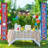 Baseball Party Decorations Baseball Themed Birthday Porch Sign Welcome Door Hanging Banner Baseball Sports Porch Sign for Boy Kid Teenager Baby Shower Baseball Birthday Party Supplies 71 x 12 Inches view 4