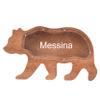 Custom Wooden Piggy Bank, Creative Animal Shape Piggy Bank, Personalized Desktop Home Decorations, Birthdays Christams Gifts for Boys and Girls (Bear) view 1