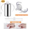 Vermida 12oz Stainless Steel Sippy Cups for Toddlers with Handles, Spill Proof Double Wall Vacuum Insulated Sippy Cups, Kids Straw Cups with Extra Lids for School, Outdoor view 2