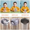 Vermida 12oz Stainless Steel Sippy Cups for Toddlers with Handles, Spill Proof Double Wall Vacuum Insulated Sippy Cups, Kids Straw Cups with Extra Lids for School, Outdoor view 3