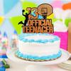 13th OFFICIAL TEENAGER Birthday Basketball Cake Topper - Game Day Party Glitter Cake Topper Supplies - Boy's Thirteen Years Old Stars Sports Party Decoration view 3