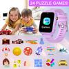 Kids Smart Watch Gift for Girls Age 3-12, 24 Games HD Touch Screen Girls Watch with Camera Video Music Player Pedometer Flashlight 12/24 hr Toys Gifts for 6 7 8 9 10 Year Old Girl Birthday Gift view 3
