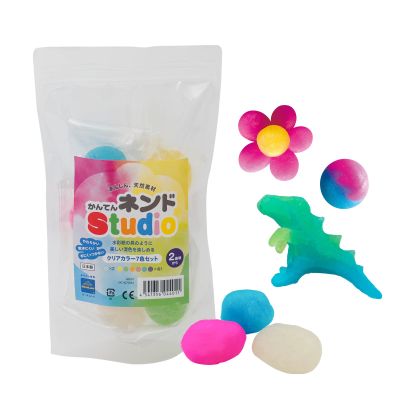 BorneLund Original NS007 Easy Nend Studio Clear Color Set (Clear White, Clear Pink, Clear Yellow, Clear Green, Clear Blue, Clear Orange, Clear Purple) (Agar Clay) Approximately 2 Years Old