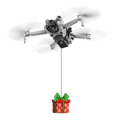 FLYDrone Mini 4 Pro Airdrop System Downlight for DJI Mini 4 Pro Accessories,Payload/Delivery/Transport Drop Release Device (Fishing Drone/Wedding/Film and TV Shooting/Rescue)
