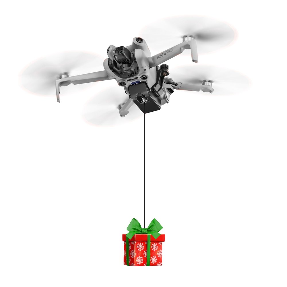 FLYDrone Mini 4 Pro Airdrop System Downlight for DJI Mini 4 Pro Accessories,Payload/Delivery/Transport Drop Release Device (Fishing Drone/Wedding/Film and TV Shooting/Rescue)