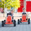 GLACER Kids Go Kart, 4 Wheels Outdoor Racer Toy Car for Kids, Pedal Powered Ride On Car w/Adjustable Seat, EVA Rubber Tires, Ideal for Boys Girls (Red) view 2