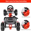 GLACER Kids Go Kart, 4 Wheels Outdoor Racer Toy Car for Kids, Pedal Powered Ride On Car w/Adjustable Seat, EVA Rubber Tires, Ideal for Boys Girls (Red) view 4