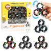 12Pcs Magnetic Rings Fidget Toys Pack, Magnets Finger Spinner for ADHD Stress Relief, Tire Style Magical Fidget Rings for Training Relieves Autism Anxiety, Great Idea Gift for Adults Teens Kids view 1