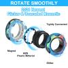 12Pcs Magnetic Rings Fidget Toys Pack, Magnets Finger Spinner for ADHD Stress Relief, Tire Style Magical Fidget Rings for Training Relieves Autism Anxiety, Great Idea Gift for Adults Teens Kids view 3