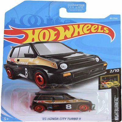 DieCast Hot Wheels '85 Hondas City Turbo II, 2/10 Nightburnerz (Black) 81/250