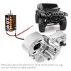 RC Transmission Gear Box Set, Aluminium Alloy RC 60T Motor and Transmission Gearbox Upgrade Spare Part for AXIAL SCX10 1/10 RC Truck(Silver) view 4