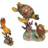 Sea Turtle & Baby Jeweled Trinket Box with Austrian Crystals view 1