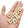 MYYZMY 300 Pcs Wood Letter Tiles, Wooden Tiles for Crafts, DIY Wood Gift Decoration Making Alphabet Coasters view 3
