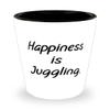 Best Juggling Gifts, Happiness is Juggling, Juggling Shot Glass From view 1