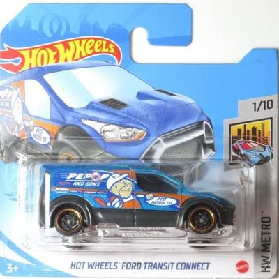 DieCast Hot Wheels Ford Transit Connect, Short Card (Blue)