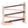 AmishToyBox.com Marble Roller Racetrack Wooden Toy - CPSIA-Approved Finish - Pack of Marbles Included (Walnut/Natural Finish) view 1