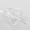 AMLESO Crystal Scepter Pageant Costume Props Wedding Pageant Princess Handheld Props Scepter for Pageant Festival, Silver view 2