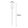 AMLESO Crystal Scepter Pageant Costume Props Wedding Pageant Princess Handheld Props Scepter for Pageant Festival, Silver view 3