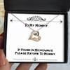 Krumfortable Living Motivational Mommy Love Dancing Necklace, If Found in Microwave Please Return to Mommy, Gifts for Mom, Present from Son, for Mommy view 1