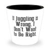 Cheap Juggling Gifts, If Juggling is Wrong, I Don't Want to Be Right, Unique Shot Glass For Men Women From view 1