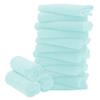 16 Pack Baby Washcloths - Luxury Coral Fleece - Extra Absorbent and Soft Wash Clothes for Newborns, Infants and Toddlers - Suitable for Sensitive Skin and New Born-Baby Shower-Frozen Blue,10x10 Inch view 1