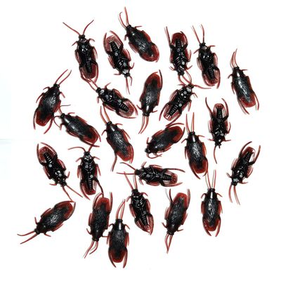 davidamy's gift Prank Toy Scary Trick Cockroaches Toy April Fool Day Halloween Party Halloween Screaming Jokes Prank Toy (25 Cockroaches)