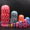 Nesting Dolls Russian Nesting Dolls Hand-Painted Wooden 15 Pcs Russian Matryoshka Toy Ornaments Collection for Birthday New Year Gifts Best Decoration view 2