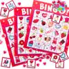JOYIN 28 Players Valentine's Day Bingo Set, Game Cards for Kids School Classroom Party Supplies, Family Activity view 1