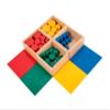Montessori Wooden Knobless Color Cylinder Blocks, Baby Games Stacked Arrangement Block, Stacking Toys for Toddler 1-3 Activities, Educational Toys (Set of 4) view 2