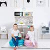 FFlyer Kids Kitchen Playset, Wooden Kitchen Playset w/Cookware Utensils, Removable Sink, Microwave, Pegs on The Wall, Top Shelf, Toddler Pretend Play Kitchen Toy, Best Gift for Boy Girl Ages 3+ view 2