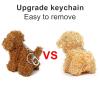 Anboor 3pcs Small Stuffed Animals4.8 Inch Cute Puppy Dog Plush Stuffed Animal with Keychain for Party Favors (Brown,White,Light Brown) view 3