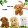 Anboor 3pcs Small Stuffed Animals4.8 Inch Cute Puppy Dog Plush Stuffed Animal with Keychain for Party Favors (Brown,White,Light Brown) view 4
