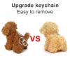 Anboor Small Stuffed Animals4.8 Inch Cute Puppy Dog Plush Stuffed Animal with Keychain for Party Favors (Light Brown) view 3