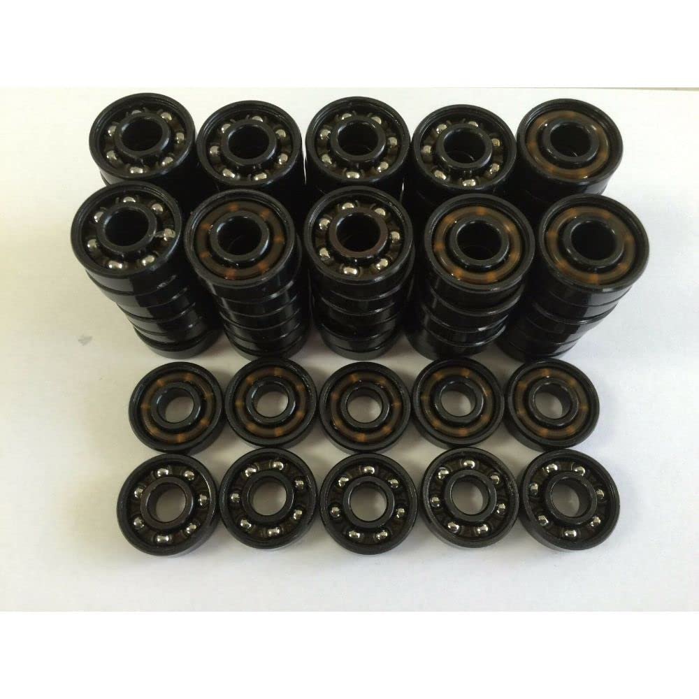 100 Pcs 608 Fidget Spinner Open Black Bearing Spin Fast NO Grease