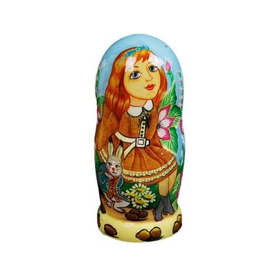 BDPP Russian Matryoshka 7-Piece Set Basswood Hand-Painted Matryoshka Creative Educational Toy Decoration Birthday Gift