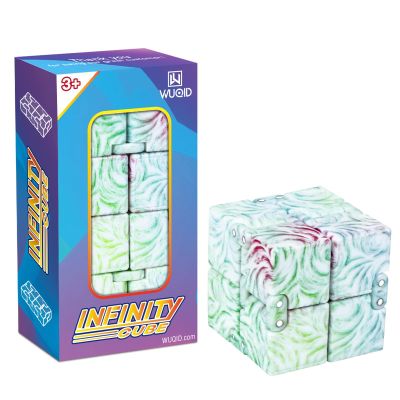 Infinitycube Fidget Toy, Unique Tie-Dye Infinitycube for Kids and Adults Relaxing Hand-Held Fidget Toy for Stress Relieve and Anxiety Relief (Rainbow)