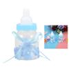 24pcs Mini Candy Baby Bottle Favors, Feeding Bottle Candy Box Fillable Candy Bottle for Newborn Baby Birthday Party Decoration(Blue) view 2