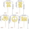 30 PCS Happy New Year 2026 Cupcake Toppers Glitter Cheers to 2026 Fireworks Clock Hello 2026 Cupcake Picks Happy New Year Holiday Theme Party Cake Decorations Supplies Gold view 2