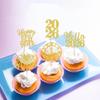 30 PCS Happy New Year 2026 Cupcake Toppers Glitter Cheers to 2026 Fireworks Clock Hello 2026 Cupcake Picks Happy New Year Holiday Theme Party Cake Decorations Supplies Gold view 4