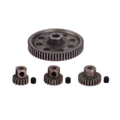 RC 1/10 RC Steel Differential Spur Gear 64T Motor Pinion Gear 26T 21T 17T - (Color: 64T Plus 17T)