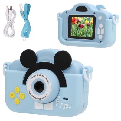 Upgrade Kids Selfie Camera, Children Camera 1080P 2 Inch HD Digital Video Camcorder, Christmas Birthday Gift for Toddler Age 3-9 Years Old Boys Girls Electronic Mini Camera Best Preschool Toys (Blue)
