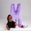 Alphapals Educational Plush Letter M - Lilac Purple Large 11" Stuffed Alphabet - Machine Washable Toys - Perfect Learning Language Awareness and ABCs Recognition Gifts for Kids, 3, 4, & 5 Year Olds view 3